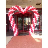 Léggömb kapu szív alakú - 3 m X 3m