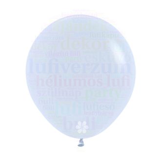 40 cm-es latex Qualatex party Léggömb  darabra - fehér