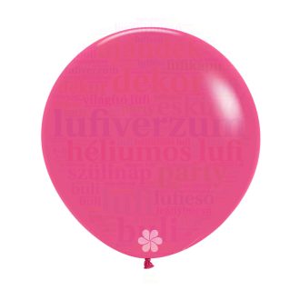 40 cm-es latex Qualatex party Léggömb  darabra - fuxia
