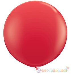 91 cm-es latex Qualatex party léggömb - piros