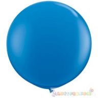 91 cm-es latex Qualatex party léggömb - sötét kék