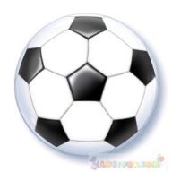 Focilabdás bubbles léggömb, 56 cm-es