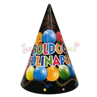 Boldog születésnapot feliratos party csákó - 6 db-os