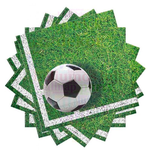 3-D Soccer - Focis Party Szalvéta - 33 cm x 33 cm, 20 db-os