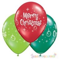 28 cm-es Merry Christmas feliratos latex Lufi Darabra