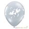 28 cm-es latex Qualatex Love Doves Diamond Clear Esküvői Léggömb Darabra