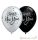 28 cm-es Happy New Year feliratú Szilveszteri Léggömb darabra ezüst, fekete