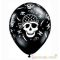 28 cm-es Pirate Skull Koponyás Kalózos Onyx Black Lufi darabra 