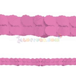 Rózsaszín Papír Füzér - 3,6 m