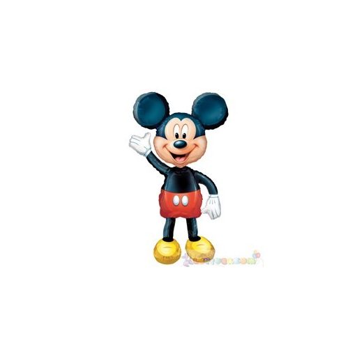 Sétáló Mickey Mouse fólia lufi - 132 cm