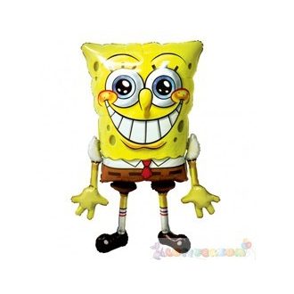 Sétáló Spongyabob Kockanadrág fólia lufi - 117 cm