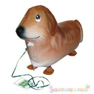 Sétáló Golden Retriver fólia lufi - 50 cm