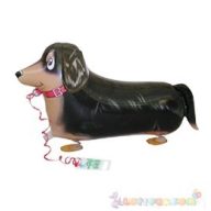 Sétáló tacskó fólia lufi - 50 cm