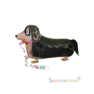 Sétáló tacskó fólia lufi - 50 cm