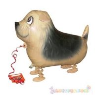 Sétáló Terrier fólia lufi - 50 cm