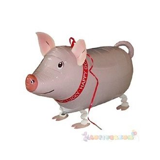 Sétáló malacka fólia lufi - 50 cm