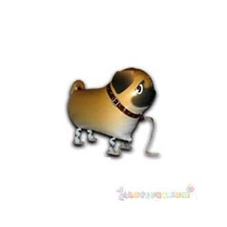 Sétáló Mops fólia lufi - 50 cm