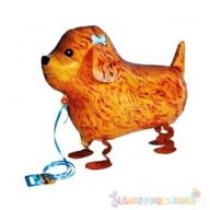 Sétáló pudlikutya fólia lufi - 50 cm