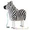Sétáló zebra fólia lufi - 64 cm