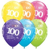   28 cm-es 100-as számmal printelt Születésnapi számos Léggömb Darabra