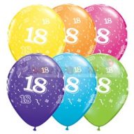   28 cm-es 18-as számmal printelt Születésnapi számos Léggömb Darabra