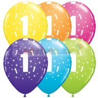   28 cm-es 1-es számmal printelt Születésnapi számos Léggömb Darabra