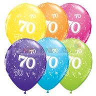   28 cm-es 70-es számmal printelt Születésnapi számos Léggömb  darabra