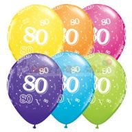   28 cm-es 80-as számmal printelt Születésnapi számos Léggömb  darabra