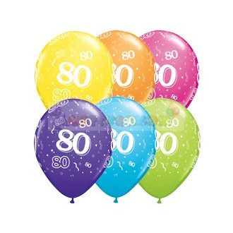   28 cm-es 80-as számmal printelt Születésnapi számos Léggömb  darabra