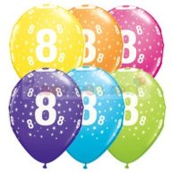   28 cm-es 8-as számmal printelt Születésnapi számos Léggömb  darabra