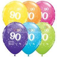   28 cm-es 90-es számmal printelt Születésnapi számos Léggömb  darabra