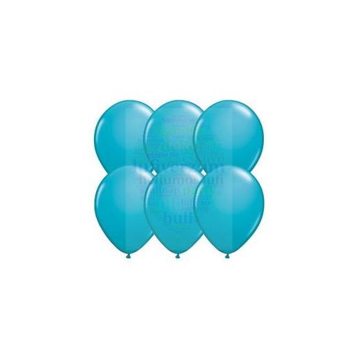 28 cm-es kék – türkizkék latex Qualatex party Lufi Darabra
