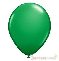 28 cm-es zöld latex Qualatex party Lufi Darabra