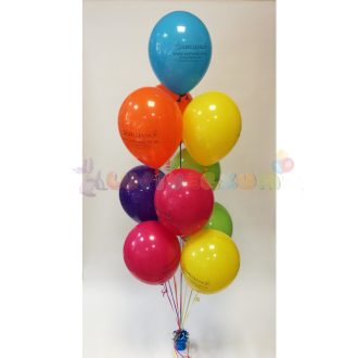 Héliumos léggömb csokor súlyra kötve - 10 db-os