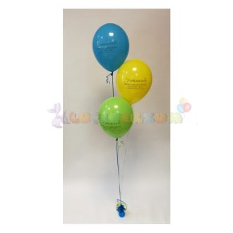 Héliumos léggömb csokor súlyra kötve - 3 db-os