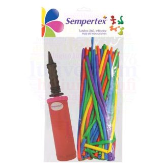   Lufihajtogató Szett - pumpa, 30 db lufi és útmutató könyv - Sempertex