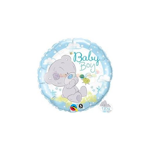 Tiny Tatty Teddy Baby Boy Fólia Lufi Babaszületésre 45 cm