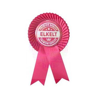   Magenta Szalagos Rózsaszín-Fehér Elkelt Feliratú Kitűző Lánybúcsúra