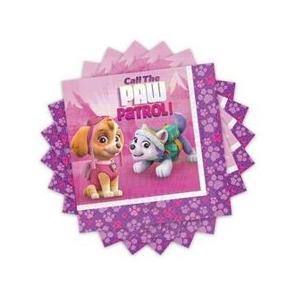   Mancs Őrjárat - Paw Patrol Pink Parti Szalvéta - 33 cm x 33 cm, 20 db-os
