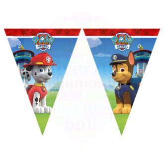   Mancs Őrjárat - Paw Patrol Pink Parti Zászlófüzér - 25 cm x 230 cm