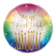   Még Egy Évvel Több Feliratú Színes Szülinapi Fólia Lufi 43 cm