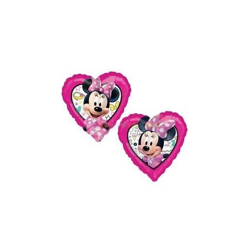 Minnie Mouse szív fólia lufi 45 cm-es 
