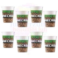 Minecraft Papír Parti Pohár - 200 ml, 8 db-os