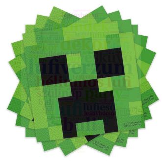 Minecraft Parti Szalvéta - 33 cm x 33 cm, 20 db-os