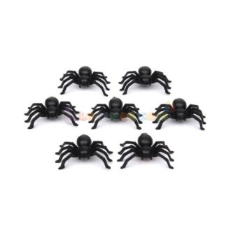 Fekete Mini Pókok - Dekoráció Halloween-ra