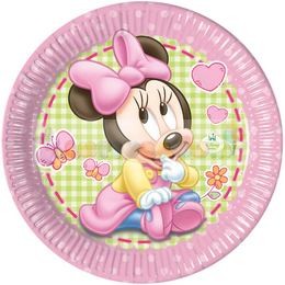Minnie Baby Parti Tányér - 8 db-os, 23 cm