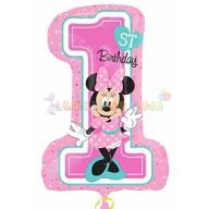 Minnie Egér Első Szülinapi Super Shape Fólia Lufi