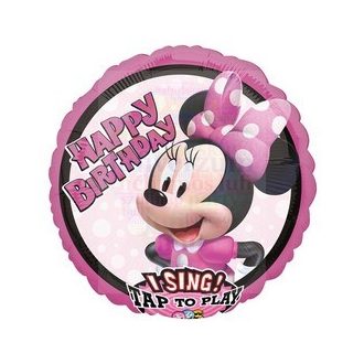   Minnie Egér - Minnie Mouse Éneklő Szülinapi Fólia Lufi 71 cm