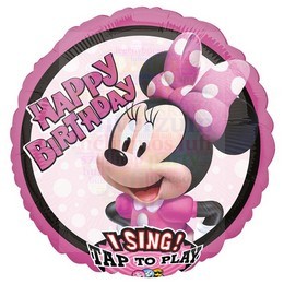 Minnie Egér - Minnie Mouse Éneklő Szülinapi Fólia Lufi 71 cm