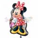 Minnie Mouse pöttyös ruhában fólia léggömb - 81 cm